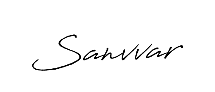 Make a beautiful signature design for name Sanvvar. With this signature (Antro_Vectra_Bolder) style, you can create a handwritten signature for free. Sanvvar signature style 7 images and pictures png