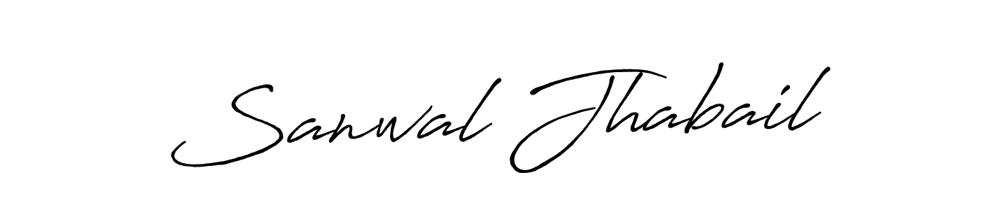 Sanwal Jhabail stylish signature style. Best Handwritten Sign (Antro_Vectra_Bolder) for my name. Handwritten Signature Collection Ideas for my name Sanwal Jhabail. Sanwal Jhabail signature style 7 images and pictures png