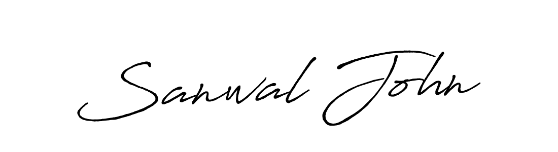 Sanwal John stylish signature style. Best Handwritten Sign (Antro_Vectra_Bolder) for my name. Handwritten Signature Collection Ideas for my name Sanwal John. Sanwal John signature style 7 images and pictures png