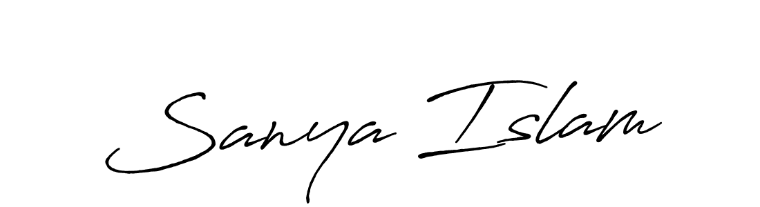 How to make Sanya Islam name signature. Use Antro_Vectra_Bolder style for creating short signs online. This is the latest handwritten sign. Sanya Islam signature style 7 images and pictures png