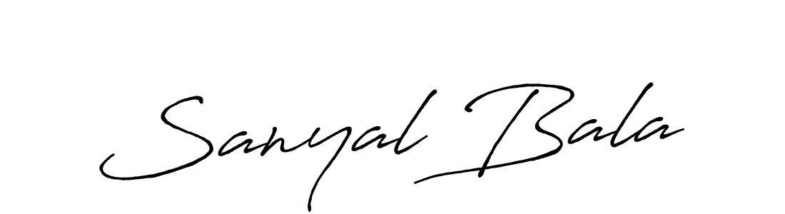 Create a beautiful signature design for name Sanyal Bala. With this signature (Antro_Vectra_Bolder) fonts, you can make a handwritten signature for free. Sanyal Bala signature style 7 images and pictures png