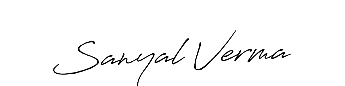 Also we have Sanyal Verma name is the best signature style. Create professional handwritten signature collection using Antro_Vectra_Bolder autograph style. Sanyal Verma signature style 7 images and pictures png