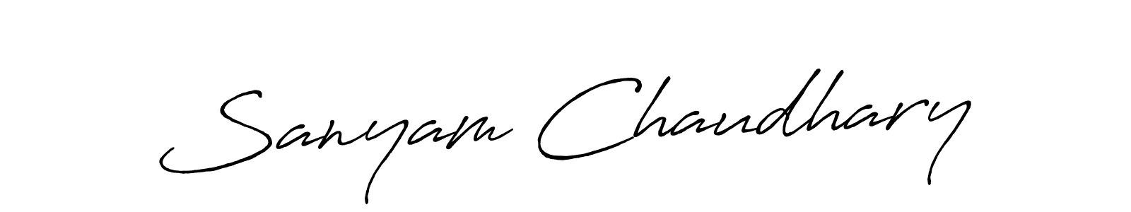 It looks lik you need a new signature style for name Sanyam Chaudhary. Design unique handwritten (Antro_Vectra_Bolder) signature with our free signature maker in just a few clicks. Sanyam Chaudhary signature style 7 images and pictures png