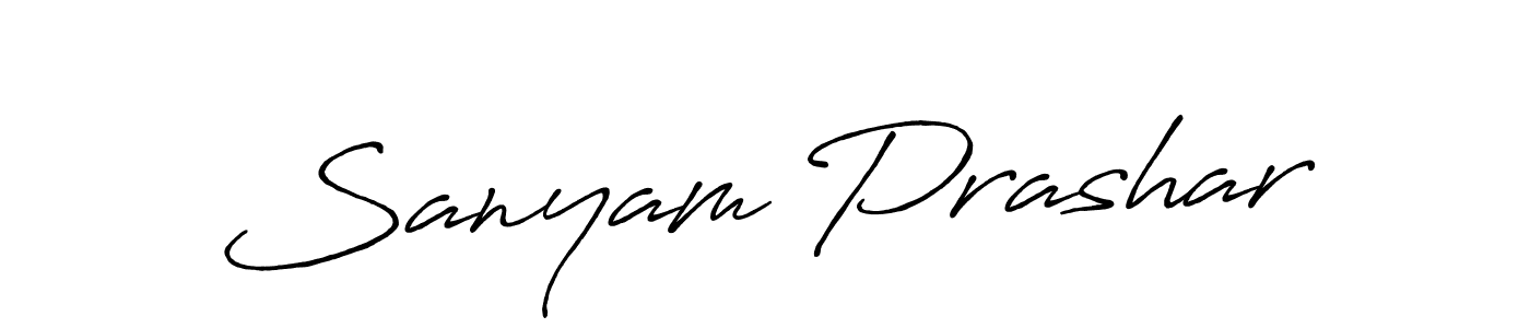 You can use this online signature creator to create a handwritten signature for the name Sanyam Prashar. This is the best online autograph maker. Sanyam Prashar signature style 7 images and pictures png