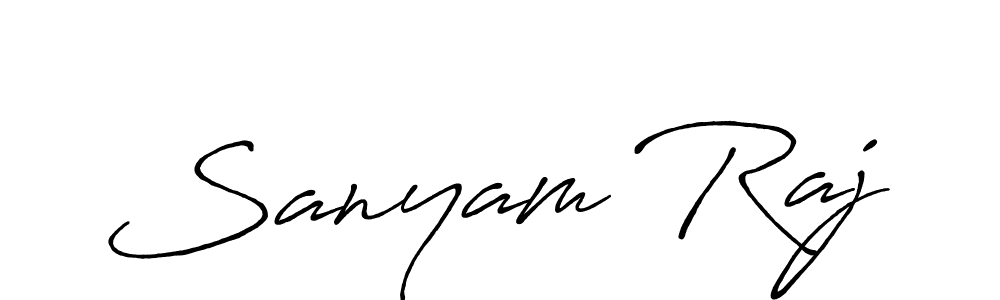 You should practise on your own different ways (Antro_Vectra_Bolder) to write your name (Sanyam Raj) in signature. don't let someone else do it for you. Sanyam Raj signature style 7 images and pictures png