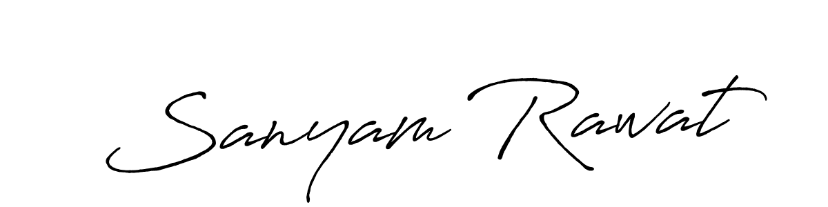 Make a beautiful signature design for name Sanyam Rawat. With this signature (Antro_Vectra_Bolder) style, you can create a handwritten signature for free. Sanyam Rawat signature style 7 images and pictures png