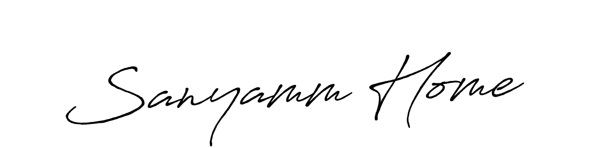 Make a beautiful signature design for name Sanyamm Home. With this signature (Antro_Vectra_Bolder) style, you can create a handwritten signature for free. Sanyamm Home signature style 7 images and pictures png