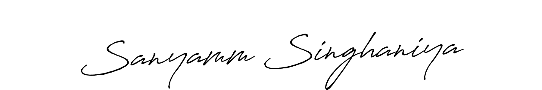 Make a short Sanyamm Singhaniya signature style. Manage your documents anywhere anytime using Antro_Vectra_Bolder. Create and add eSignatures, submit forms, share and send files easily. Sanyamm Singhaniya signature style 7 images and pictures png