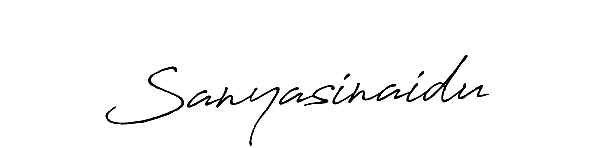 Create a beautiful signature design for name Sanyasinaidu. With this signature (Antro_Vectra_Bolder) fonts, you can make a handwritten signature for free. Sanyasinaidu signature style 7 images and pictures png