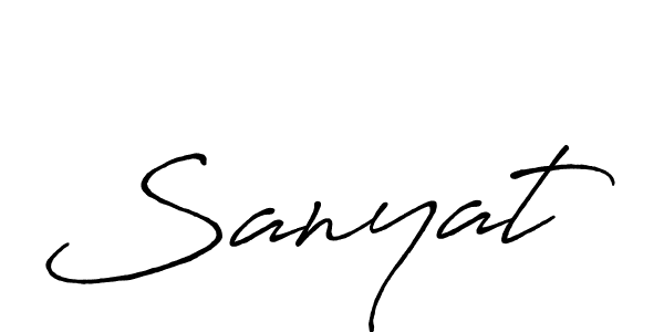 Design your own signature with our free online signature maker. With this signature software, you can create a handwritten (Antro_Vectra_Bolder) signature for name Sanyat. Sanyat signature style 7 images and pictures png