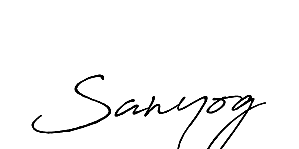 Sanyog stylish signature style. Best Handwritten Sign (Antro_Vectra_Bolder) for my name. Handwritten Signature Collection Ideas for my name Sanyog. Sanyog signature style 7 images and pictures png