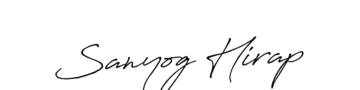 Antro_Vectra_Bolder is a professional signature style that is perfect for those who want to add a touch of class to their signature. It is also a great choice for those who want to make their signature more unique. Get Sanyog Hirap name to fancy signature for free. Sanyog Hirap signature style 7 images and pictures png