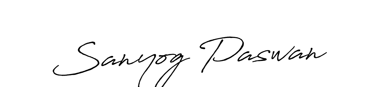 Also we have Sanyog Paswan name is the best signature style. Create professional handwritten signature collection using Antro_Vectra_Bolder autograph style. Sanyog Paswan signature style 7 images and pictures png