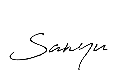 You should practise on your own different ways (Antro_Vectra_Bolder) to write your name (Sanyu) in signature. don't let someone else do it for you. Sanyu signature style 7 images and pictures png