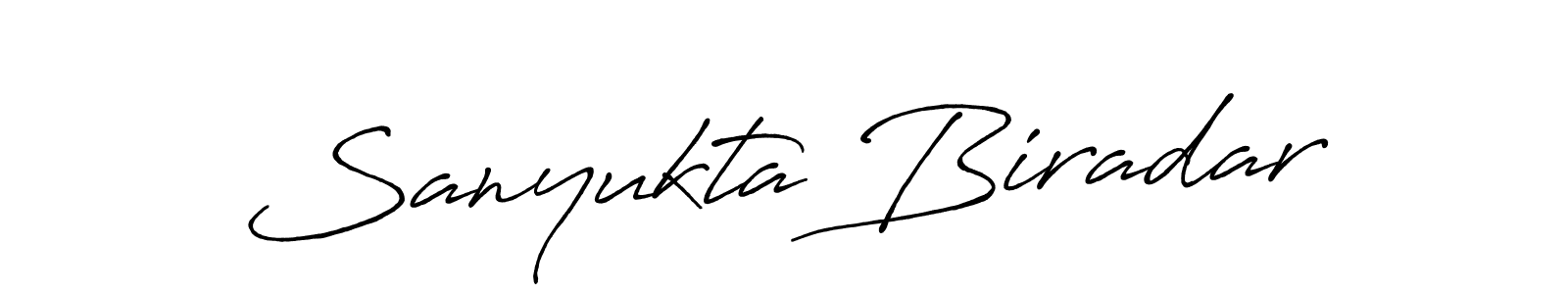 You should practise on your own different ways (Antro_Vectra_Bolder) to write your name (Sanyukta Biradar) in signature. don't let someone else do it for you. Sanyukta Biradar signature style 7 images and pictures png