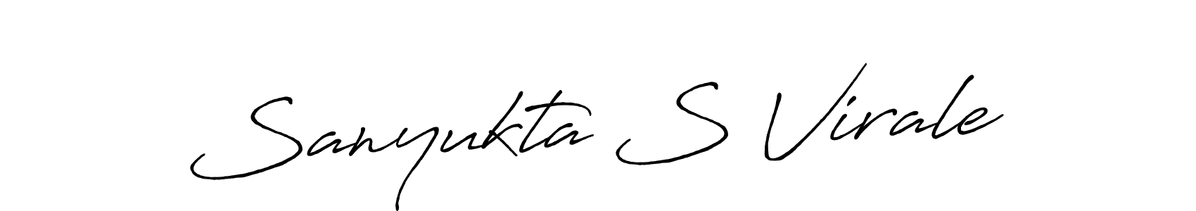 Use a signature maker to create a handwritten signature online. With this signature software, you can design (Antro_Vectra_Bolder) your own signature for name Sanyukta S Virale. Sanyukta S Virale signature style 7 images and pictures png