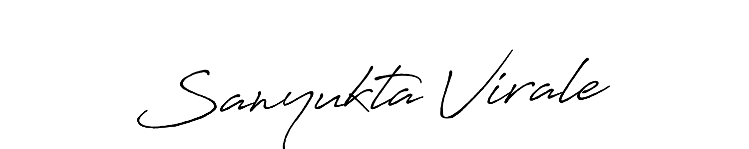 Once you've used our free online signature maker to create your best signature Antro_Vectra_Bolder style, it's time to enjoy all of the benefits that Sanyukta Virale name signing documents. Sanyukta Virale signature style 7 images and pictures png