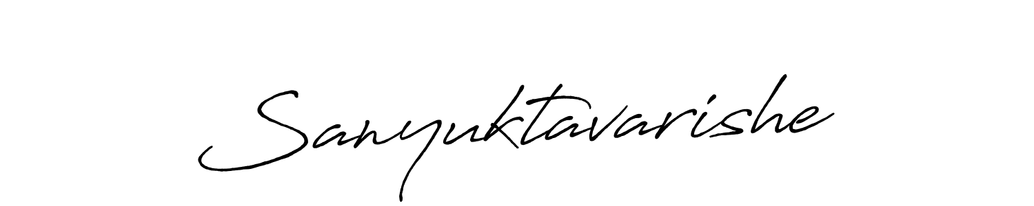 Similarly Antro_Vectra_Bolder is the best handwritten signature design. Signature creator online .You can use it as an online autograph creator for name Sanyuktavarishe. Sanyuktavarishe signature style 7 images and pictures png