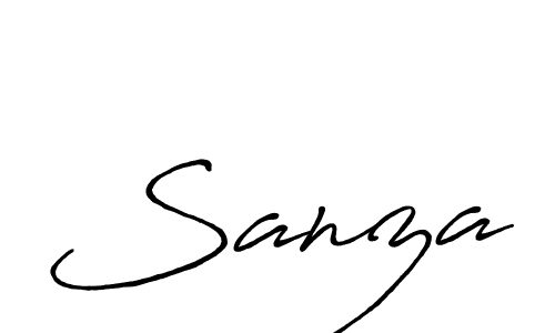 Create a beautiful signature design for name Sanza. With this signature (Antro_Vectra_Bolder) fonts, you can make a handwritten signature for free. Sanza signature style 7 images and pictures png