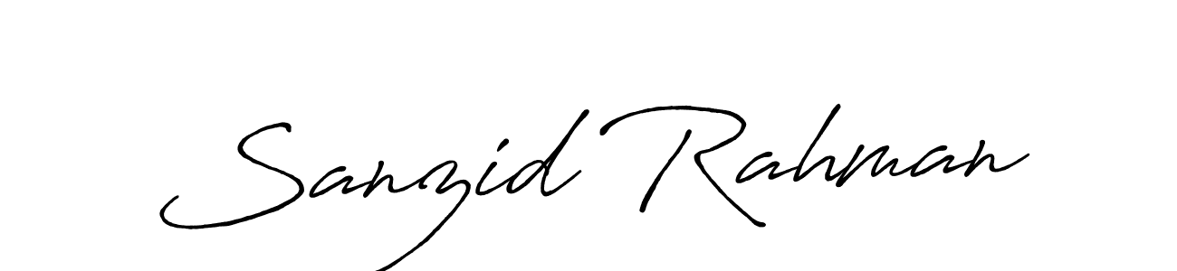 Use a signature maker to create a handwritten signature online. With this signature software, you can design (Antro_Vectra_Bolder) your own signature for name Sanzid Rahman. Sanzid Rahman signature style 7 images and pictures png