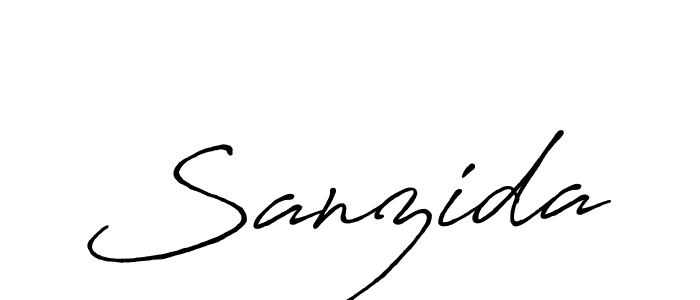 Create a beautiful signature design for name Sanzida. With this signature (Antro_Vectra_Bolder) fonts, you can make a handwritten signature for free. Sanzida signature style 7 images and pictures png