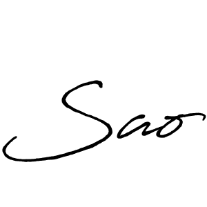How to make Sao signature? Antro_Vectra_Bolder is a professional autograph style. Create handwritten signature for Sao name. Sao signature style 7 images and pictures png