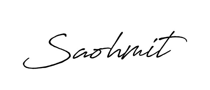 How to make Saohmit signature? Antro_Vectra_Bolder is a professional autograph style. Create handwritten signature for Saohmit name. Saohmit signature style 7 images and pictures png