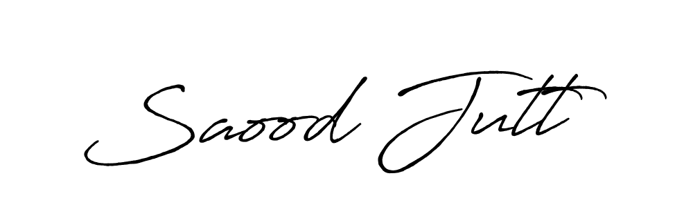 Design your own signature with our free online signature maker. With this signature software, you can create a handwritten (Antro_Vectra_Bolder) signature for name Saood Jutt. Saood Jutt signature style 7 images and pictures png