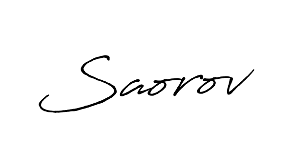 How to make Saorov name signature. Use Antro_Vectra_Bolder style for creating short signs online. This is the latest handwritten sign. Saorov signature style 7 images and pictures png