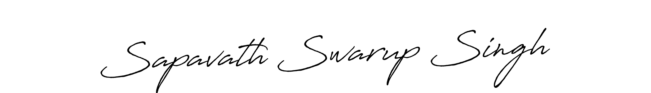 Create a beautiful signature design for name Sapavath Swarup Singh. With this signature (Antro_Vectra_Bolder) fonts, you can make a handwritten signature for free. Sapavath Swarup Singh signature style 7 images and pictures png