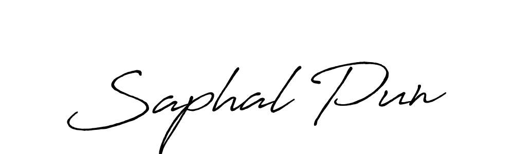 Saphal Pun stylish signature style. Best Handwritten Sign (Antro_Vectra_Bolder) for my name. Handwritten Signature Collection Ideas for my name Saphal Pun. Saphal Pun signature style 7 images and pictures png