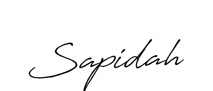 Design your own signature with our free online signature maker. With this signature software, you can create a handwritten (Antro_Vectra_Bolder) signature for name Sapidah. Sapidah signature style 7 images and pictures png