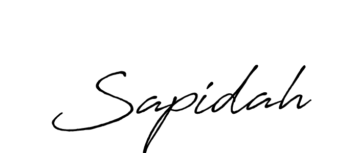 Design your own signature with our free online signature maker. With this signature software, you can create a handwritten (Antro_Vectra_Bolder) signature for name Sapidah. Sapidah signature style 7 images and pictures png