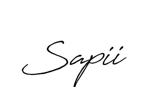Also we have Sapii name is the best signature style. Create professional handwritten signature collection using Antro_Vectra_Bolder autograph style. Sapii signature style 7 images and pictures png