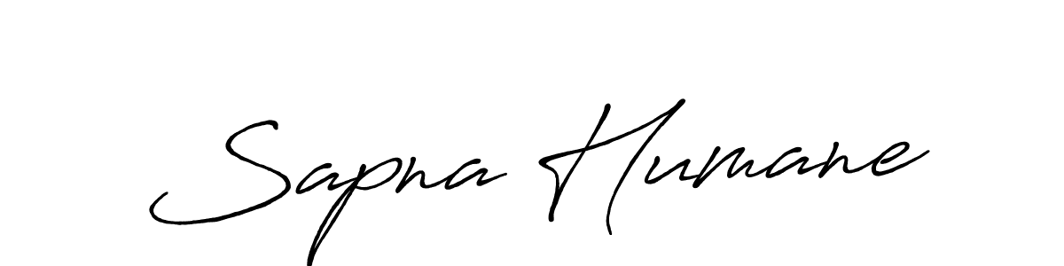Make a beautiful signature design for name Sapna Humane. With this signature (Antro_Vectra_Bolder) style, you can create a handwritten signature for free. Sapna Humane signature style 7 images and pictures png