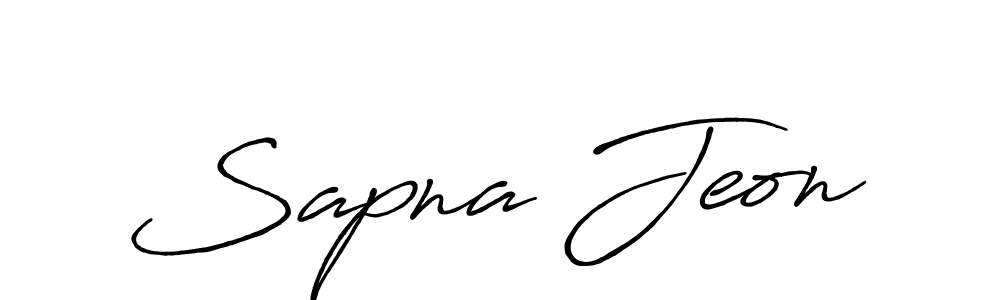 How to make Sapna Jeon signature? Antro_Vectra_Bolder is a professional autograph style. Create handwritten signature for Sapna Jeon name. Sapna Jeon signature style 7 images and pictures png