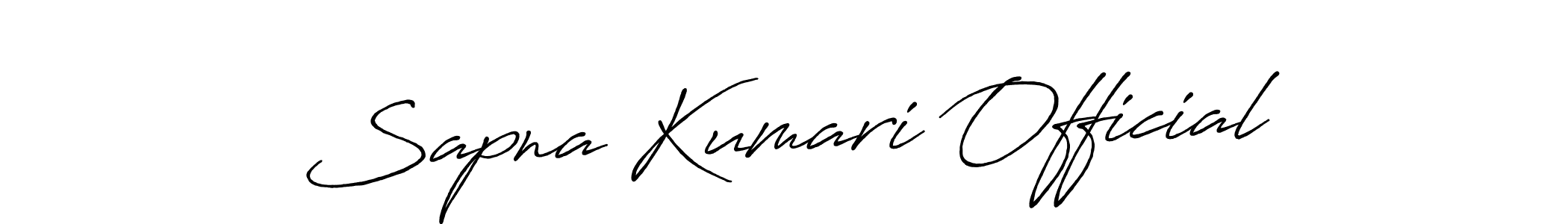 Create a beautiful signature design for name Sapna Kumari Official. With this signature (Antro_Vectra_Bolder) fonts, you can make a handwritten signature for free. Sapna Kumari Official signature style 7 images and pictures png