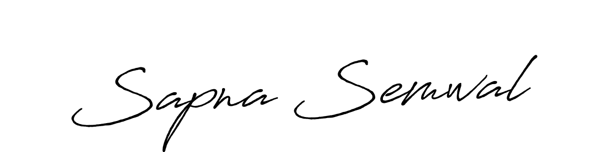 Also we have Sapna Semwal name is the best signature style. Create professional handwritten signature collection using Antro_Vectra_Bolder autograph style. Sapna Semwal signature style 7 images and pictures png