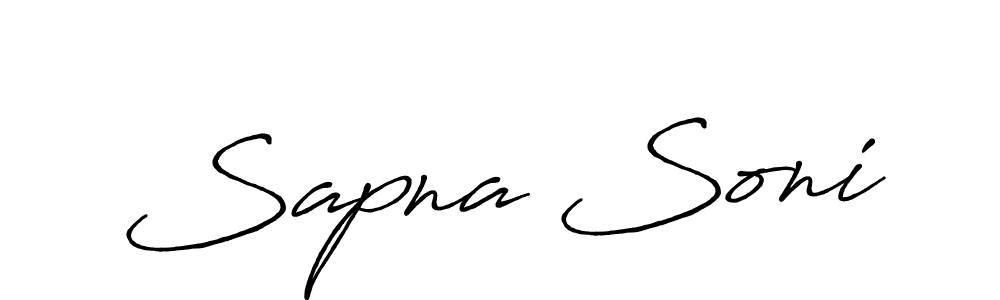 Design your own signature with our free online signature maker. With this signature software, you can create a handwritten (Antro_Vectra_Bolder) signature for name Sapna Soni. Sapna Soni signature style 7 images and pictures png