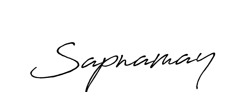 Create a beautiful signature design for name Sapnamay. With this signature (Antro_Vectra_Bolder) fonts, you can make a handwritten signature for free. Sapnamay signature style 7 images and pictures png