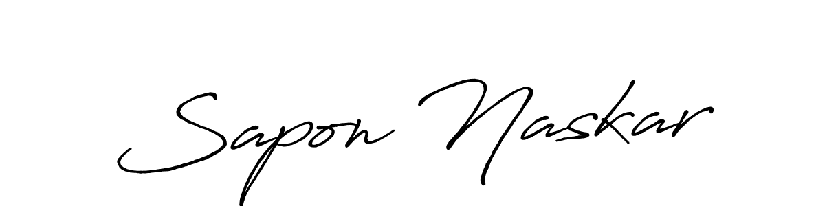 How to make Sapon Naskar name signature. Use Antro_Vectra_Bolder style for creating short signs online. This is the latest handwritten sign. Sapon Naskar signature style 7 images and pictures png