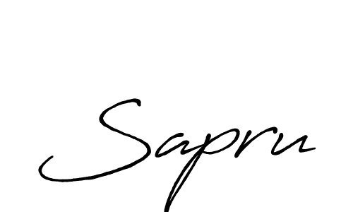 Create a beautiful signature design for name Sapru. With this signature (Antro_Vectra_Bolder) fonts, you can make a handwritten signature for free. Sapru signature style 7 images and pictures png