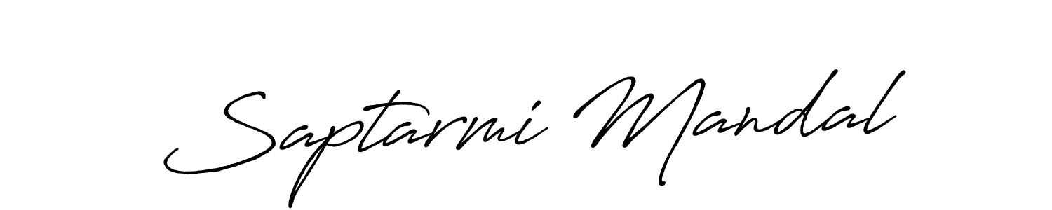 Use a signature maker to create a handwritten signature online. With this signature software, you can design (Antro_Vectra_Bolder) your own signature for name Saptarmi Mandal. Saptarmi Mandal signature style 7 images and pictures png