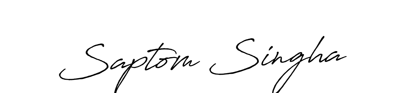 The best way (Antro_Vectra_Bolder) to make a short signature is to pick only two or three words in your name. The name Saptom Singha include a total of six letters. For converting this name. Saptom Singha signature style 7 images and pictures png