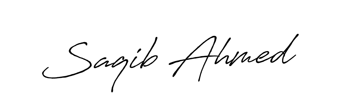 Saqib Ahmed stylish signature style. Best Handwritten Sign (Antro_Vectra_Bolder) for my name. Handwritten Signature Collection Ideas for my name Saqib Ahmed. Saqib Ahmed signature style 7 images and pictures png