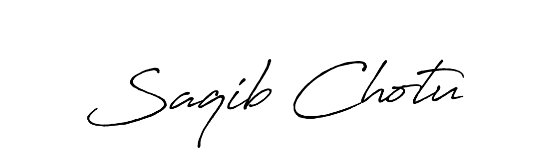 Create a beautiful signature design for name Saqib Chotu. With this signature (Antro_Vectra_Bolder) fonts, you can make a handwritten signature for free. Saqib Chotu signature style 7 images and pictures png