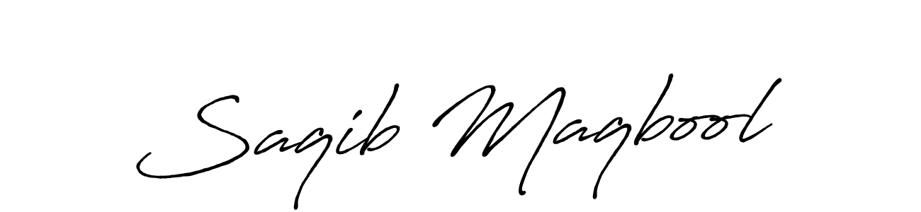 It looks lik you need a new signature style for name Saqib Maqbool. Design unique handwritten (Antro_Vectra_Bolder) signature with our free signature maker in just a few clicks. Saqib Maqbool signature style 7 images and pictures png