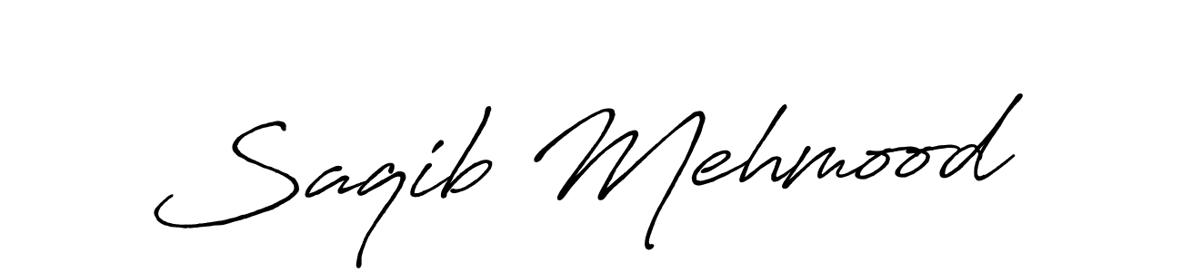 Also we have Saqib Mehmood name is the best signature style. Create professional handwritten signature collection using Antro_Vectra_Bolder autograph style. Saqib Mehmood signature style 7 images and pictures png