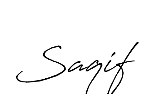 Create a beautiful signature design for name Saqif. With this signature (Antro_Vectra_Bolder) fonts, you can make a handwritten signature for free. Saqif signature style 7 images and pictures png