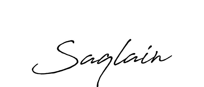 Create a beautiful signature design for name Saqlain. With this signature (Antro_Vectra_Bolder) fonts, you can make a handwritten signature for free. Saqlain signature style 7 images and pictures png